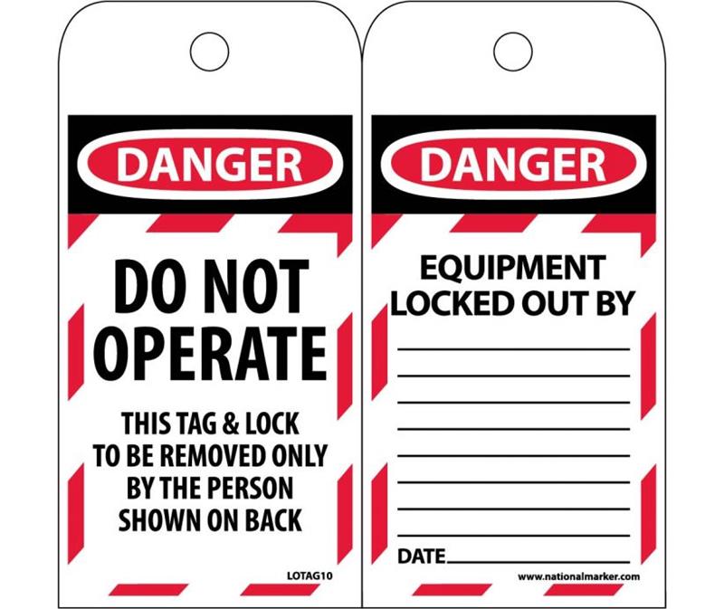 EZ PULL DO NOT OPERATE TAGS - Tagged Gloves